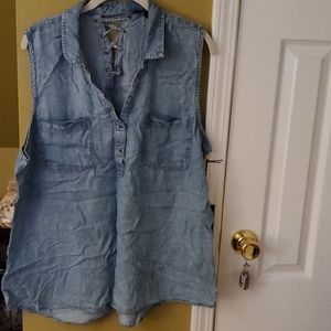 Boho Chic Blue Denim shirt